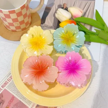 Colourful Gradient Egg Flower Hair Clip 