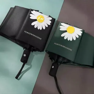 Portable One Button Click Automatic Daisy Pattern Umbrella 