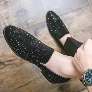SHINING RHINESTONE LOAFERS SHOES