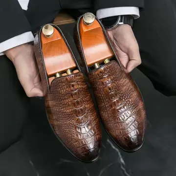 CROCODILE SKIN LOAFERS FOR MEN 