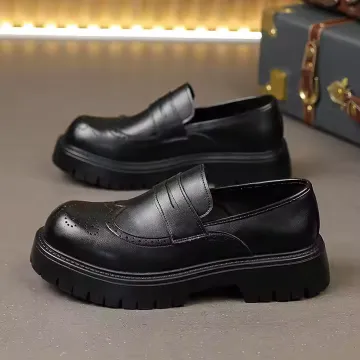 THICK SOLES LEATHER LOAFERS
