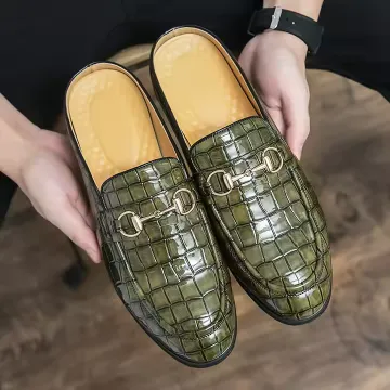 CROCODILE LEATHER HALF SHOES