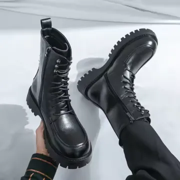 SIDE ZIPPER LEATHER BOOTIES