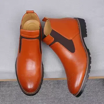 ARTIFICIAL LEATHER CHELSEA BOOTS 