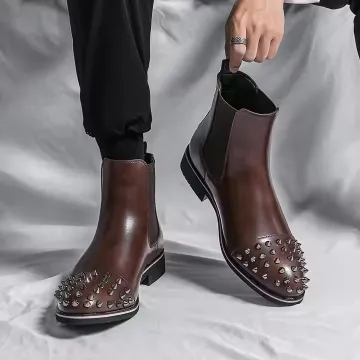RIVET FASHION DESIGNER BOOTS