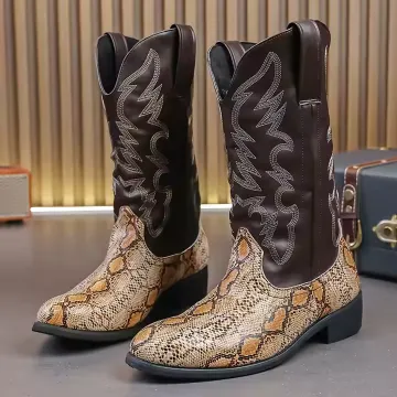  PU LEATHER COWBOY BOOTS