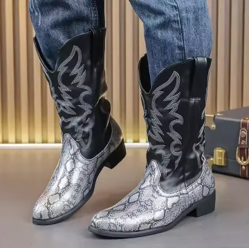  PU LEATHER COWBOY BOOTS