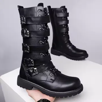 MEN'S METAL BUCKLE BOOTS