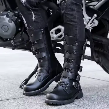MEN'S METAL BUCKLE BOOTS