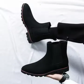 SUEDE CHELSEA ANKLE BOOTS