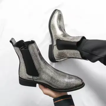  SILVER COLOR CHELSEA BOOTS