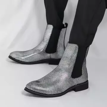  SILVER COLOR CHELSEA BOOTS