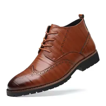 SHORT RETRO LEATHER BOOTS