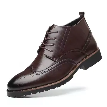 SHORT RETRO LEATHER BOOTS