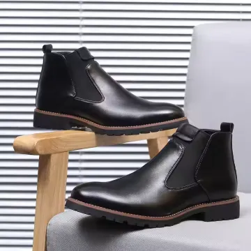 ARTIFICIAL LEATHER CHELSEA BOOTS 