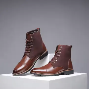 LEATHER WALKING MARTIN BOOTS