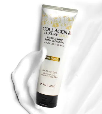 3W Clinic Collagen & Luxury Gold Perfect Whip Foam Cleansing 180g	