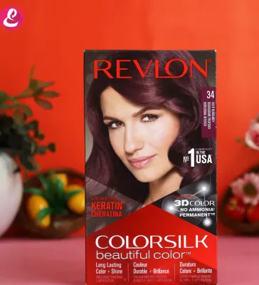 Revlon COLORSILK Beautiful Hair Color - 34 Deep Burgundy 59.1ml (ITALY)