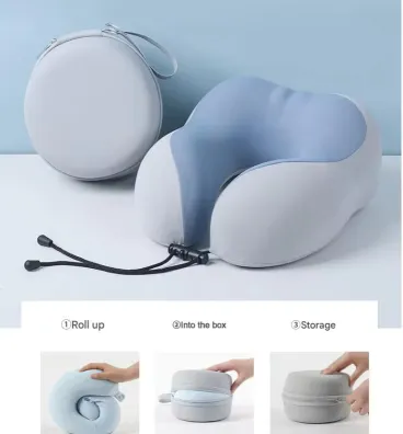 Rollable Memory Foam Travel Neck Pillow