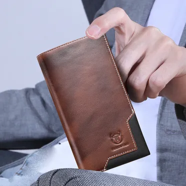 BULL CAPTAIN FIRST LAYER COWHIDE LONG WALLET GB-BC0448c