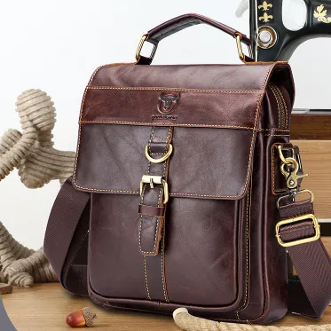 RETRO  GENUINE LEATHER BUSINESS PORTABLE BAG GB-BC0302C