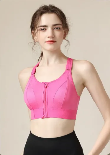 china comfortable High quality adjustable SEXY Fitness BRA with zipper