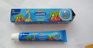 Kodomo Bubble Fruit Toothpaste Gel Ultra Shield Formula Sugar Free 0.5 Years Up 40g