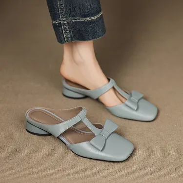 French Square Skirt Slippers