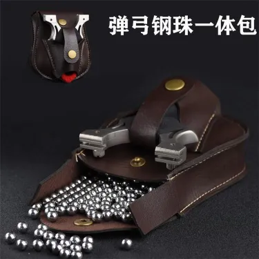 Slingshot Bag Slingshot Steel Ball Integrated Bag Multi-functional Storage Bag Strong Magnetic Bead Pendant Carry-on Leather Case