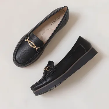 CASUAL  LIGHTWEIGHT THICK-SOLED WOMEN'S  LOAFERS GB-0231