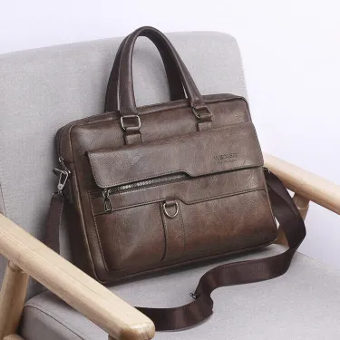 Premium Leather Business Men’s Executive Laptop Bag