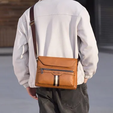 Premium Leather Retro Men’s Shoulder Bag