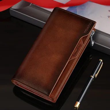 GENUINE LEATHER LUXURY LONG WALLET WP1566Br