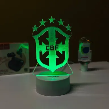 Acrylic Multicolor Night Lamp (Brazil Logo)