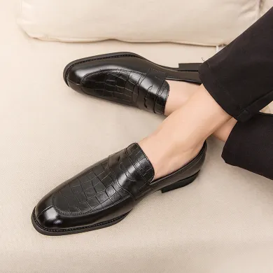 CROCODILE PATTERN MEN'S  LEATHER  SHOES GB-5861