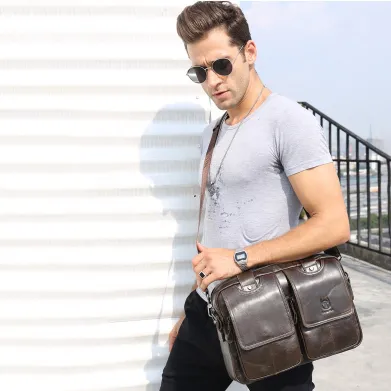 GENUINE LEATHER MULTIFUNCTIONAL SHOULDER BAG GB-BC0042ICY