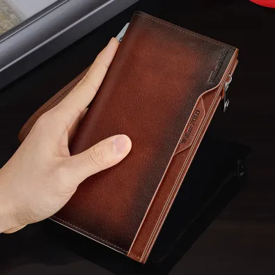 GENUINE LEATHER LUXURY LONG WALLET WP1566Br