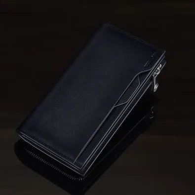 GENUINE LEATHER LUXURY LONG WALLET GB-WP1566Bl