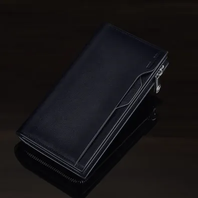 GENUINE LEATHER LUXURY LONG WALLET WP1566Bl