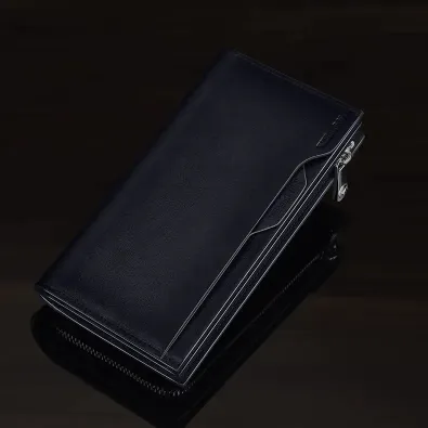 GENUINE LEATHER LUXURY LONG WALLET GB-WP1566Bl