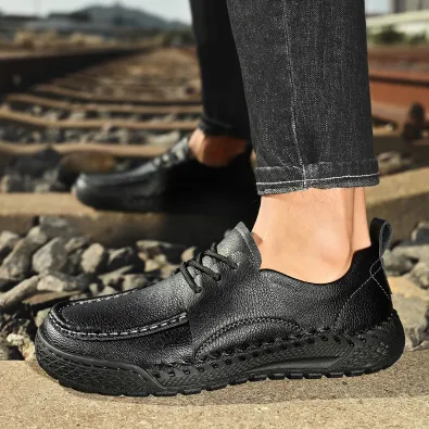  ITALIAN SINGLE CABINET HIGH-END LEATHER CASUAL SHOES  GB-5662