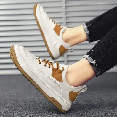 VERSATILE SOFT LEATHER  THICK-SOLED  CASUAL SHOES GB-2203