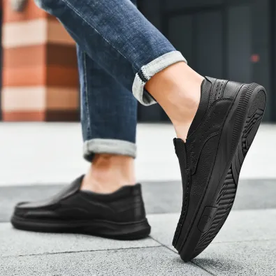 GENUINE LEATHER TRENDY SLIP-ON GB-2232