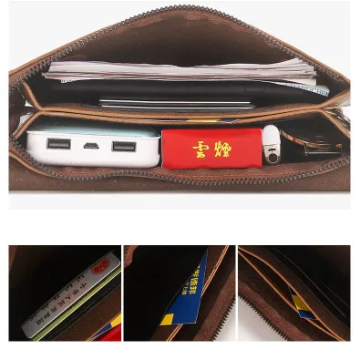 Capacious Leather Clutch Handbags