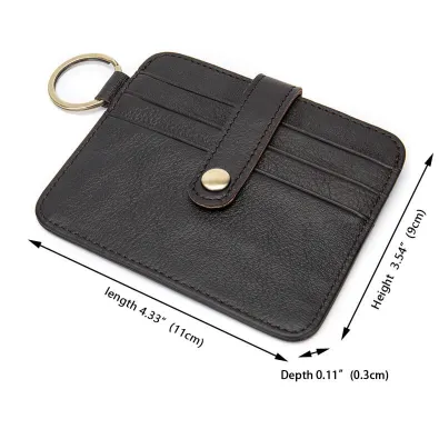Genuine Leather Key Pouch Card Holder