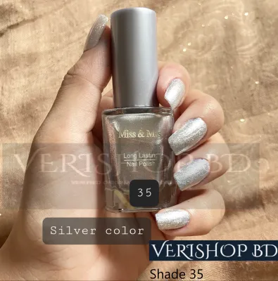  MISS & MRS NAIL POLISH (BIG SIZE)- SHADE -35 (SILVER)