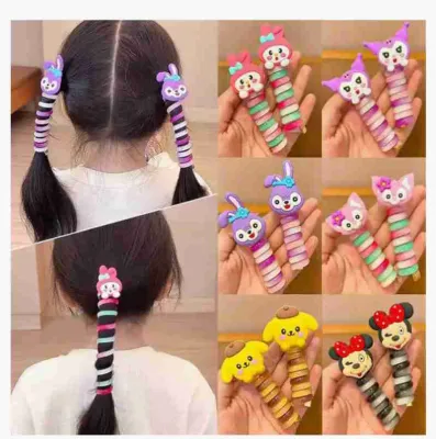 Colourful Wire Hair Rubber Band (2 Pc ) 