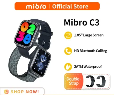 Mibro C3 Calling Smart Watch with Dual Straps- Navy Blue