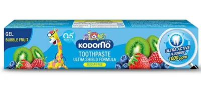 Kodomo Bubble Fruit Toothpaste Gel Ultra Shield Formula Sugar Free 0.5 Years Up 40g