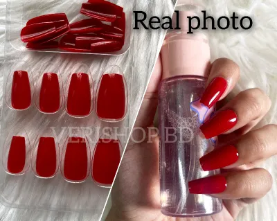 Plain ballerina nail- Red